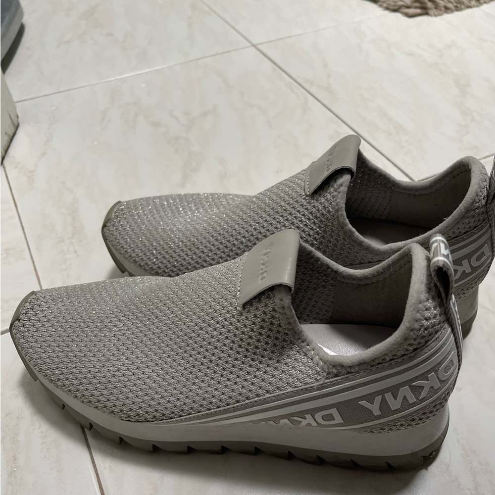 DKNY Gray Casual Slip-Ons